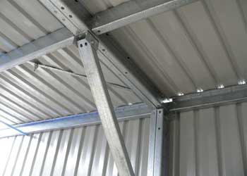 Steel shed frame